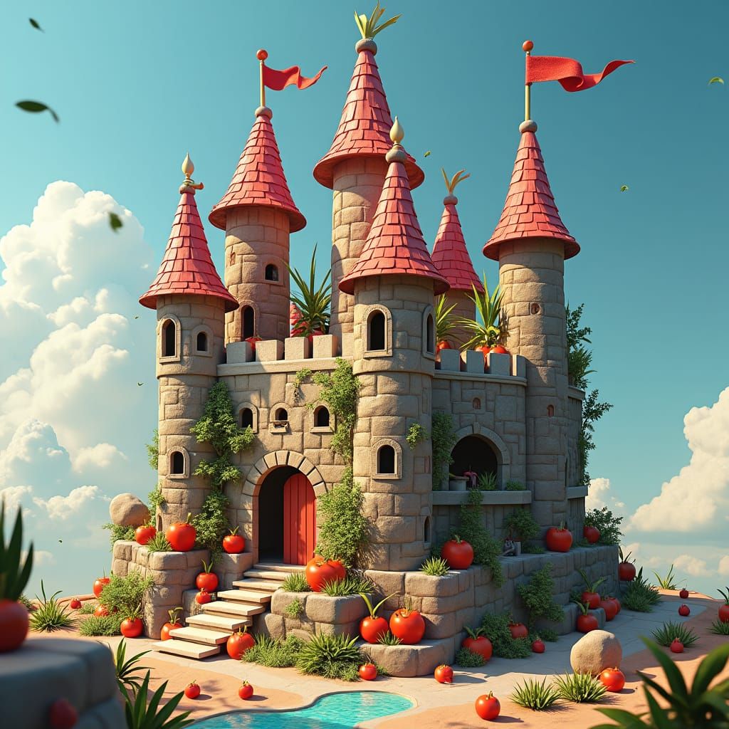 Eccentric Castle Built of Bizarre Objects