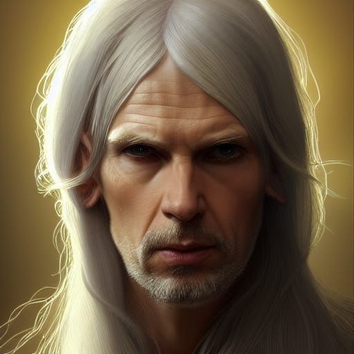 Wood Elf Portrait in Hyperdetailed Fantasy Art Style