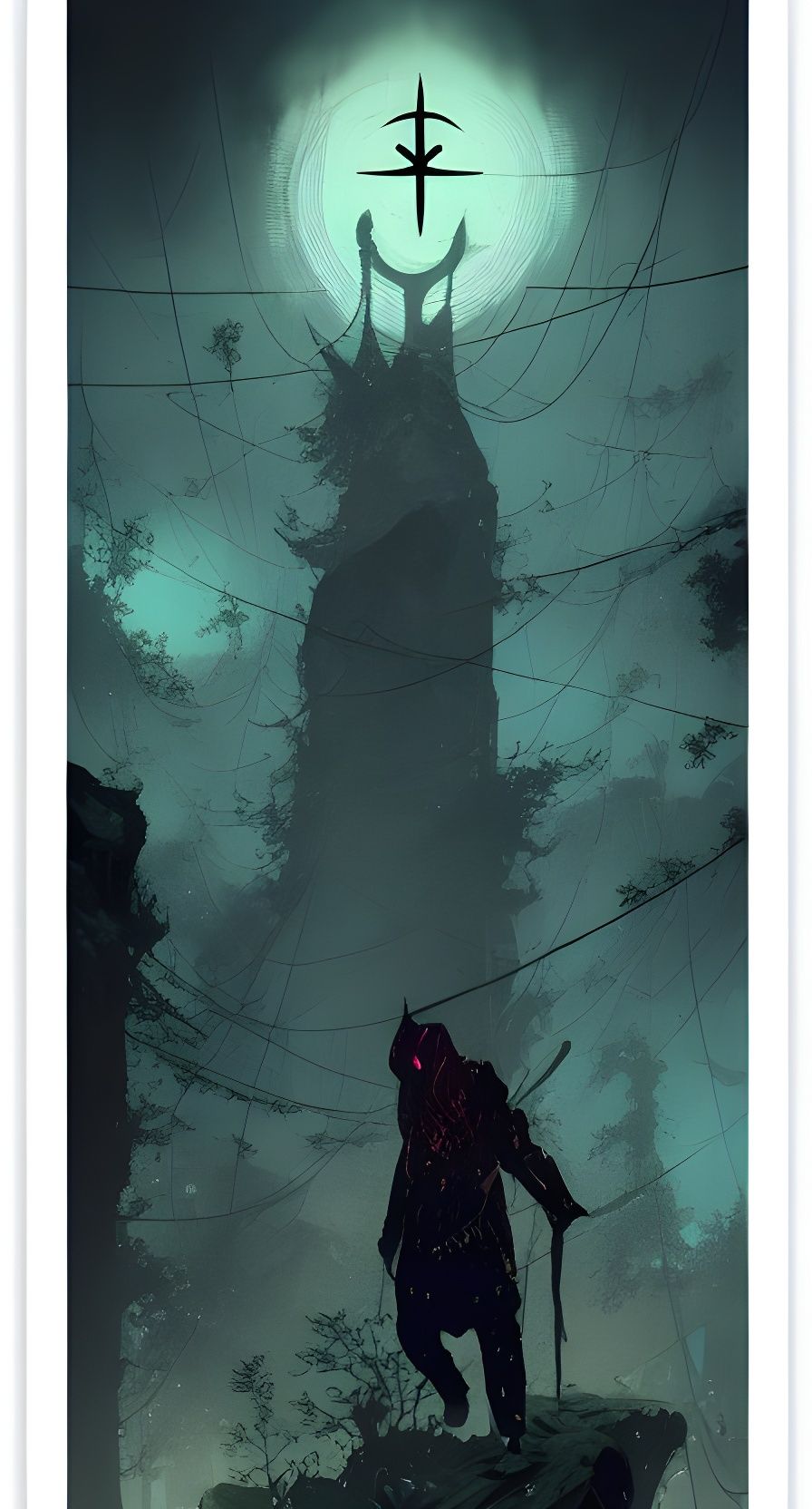 Nordic Runestone Magic Design in Cel-Shaded Style