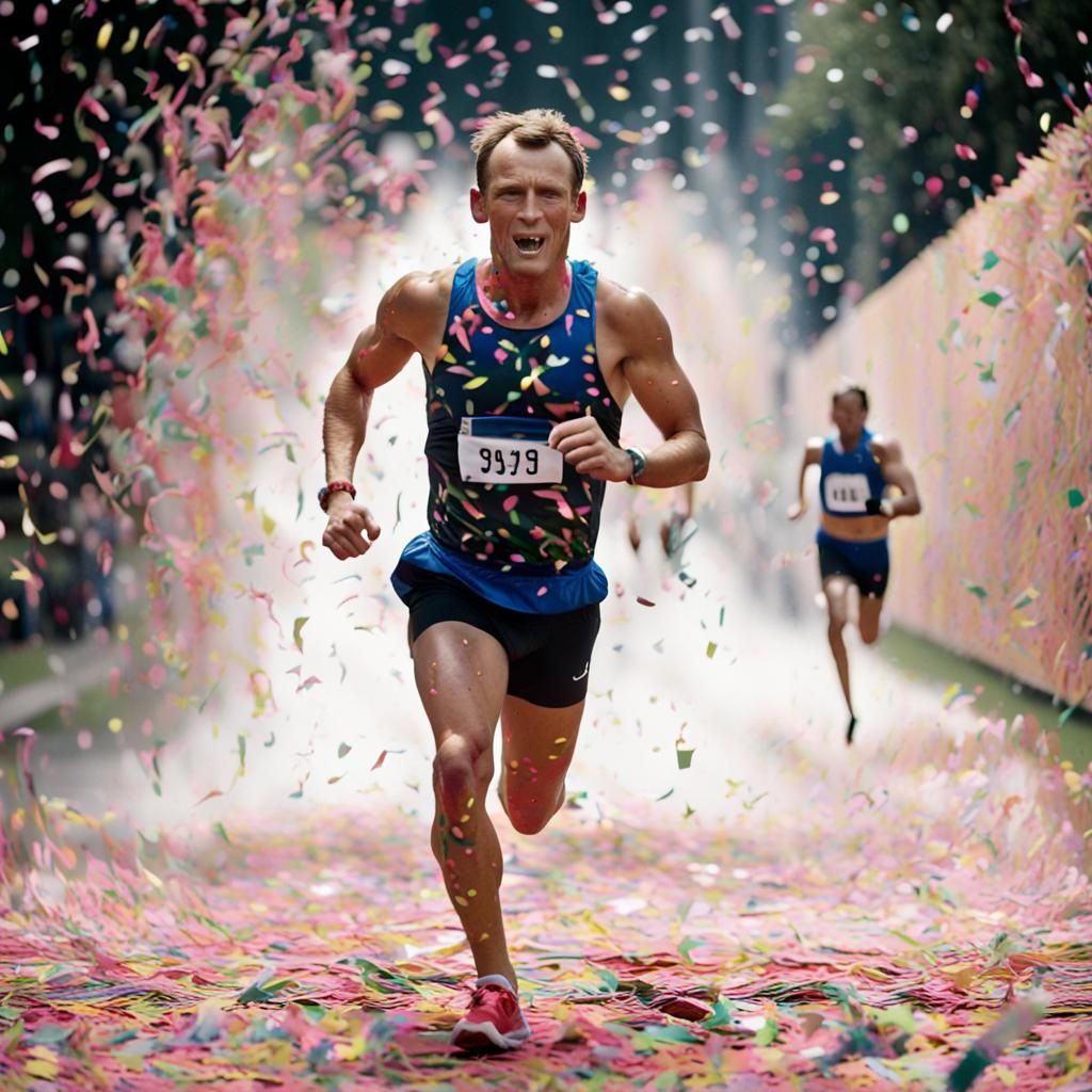 Confetti Athlete in Motion