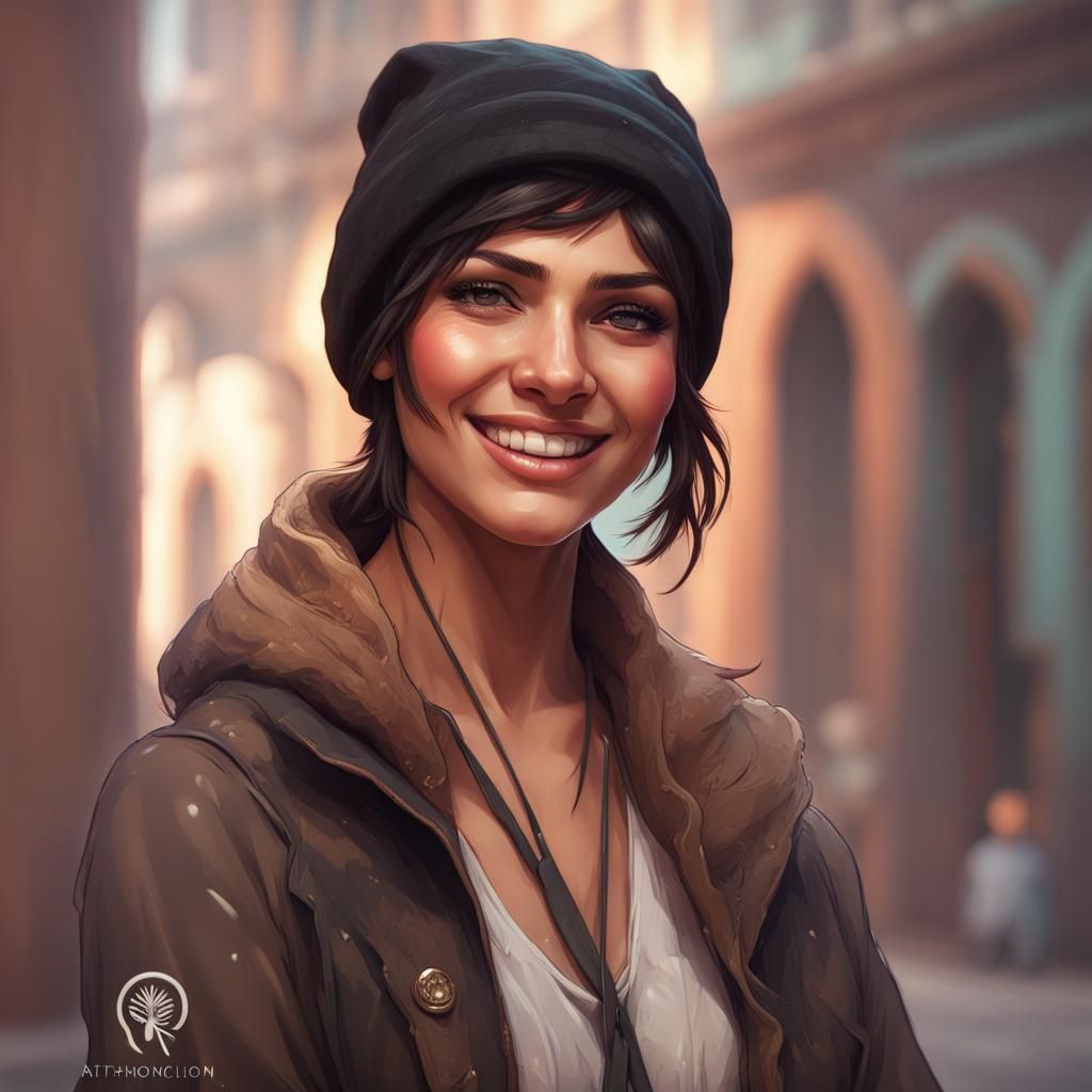 Indian Woman Portrait in Hyperdetailed Digital Art Style