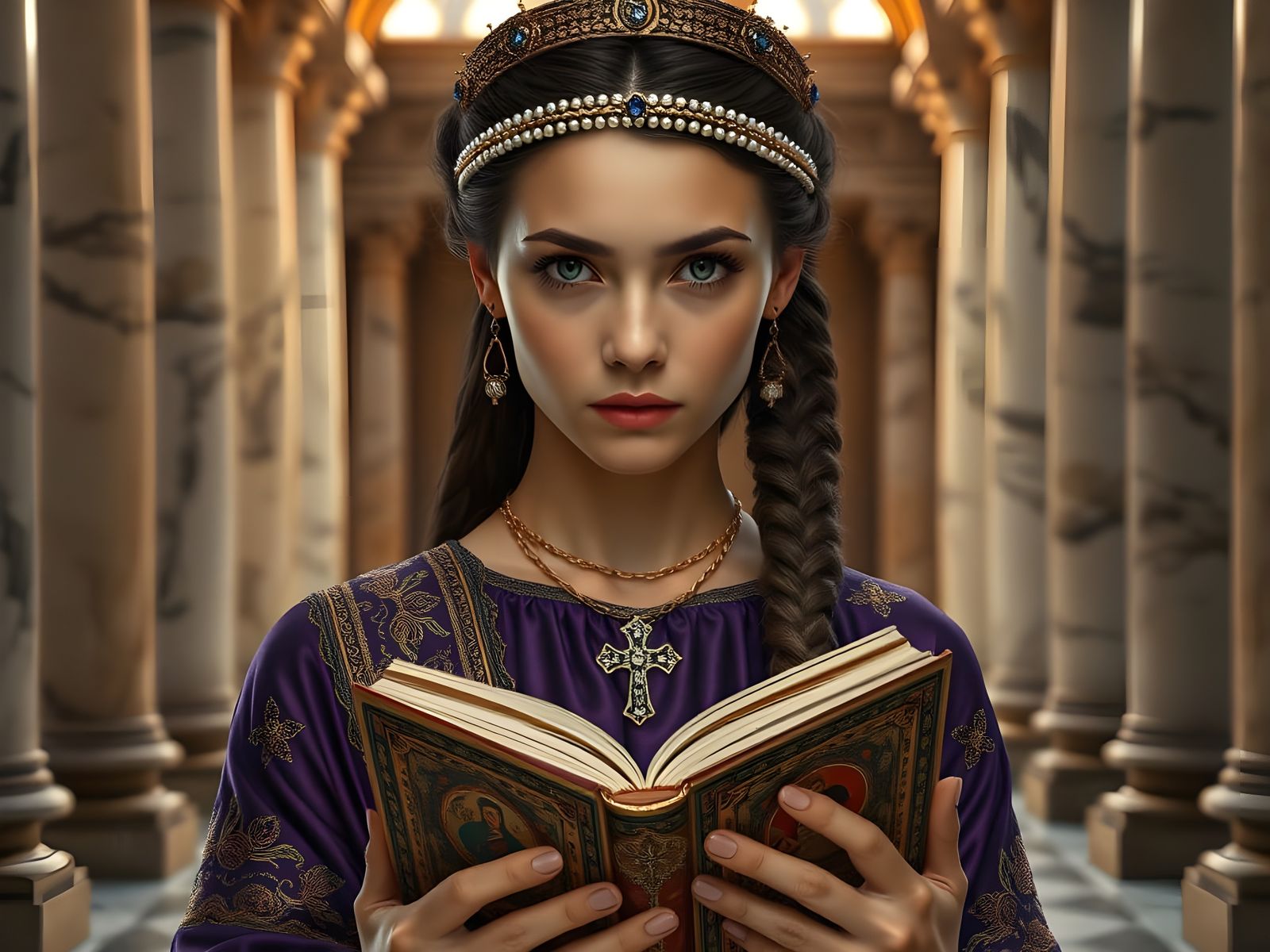 Byzantine Aristocrat in Golden Splendor