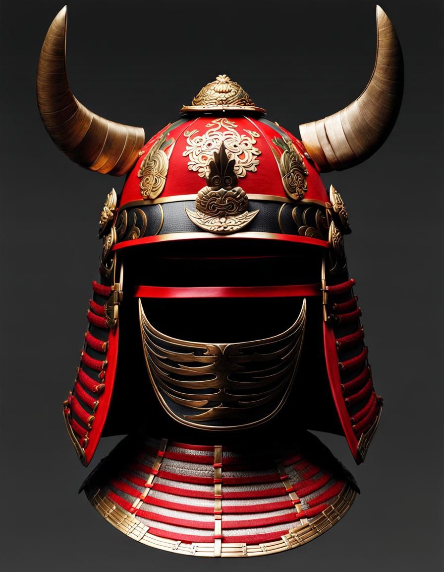 Samurai Kabuto: The Samurai Kabuto is a traditional Japanese helmet worn by samurai warriors. It has a distinct shape wi...