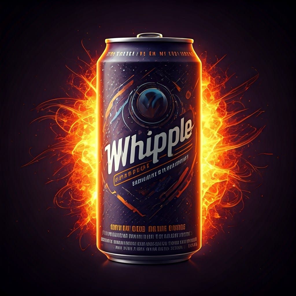 Futuristic WHIPPLE Energy Drink Against Explosions
