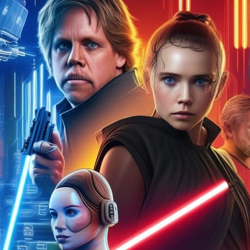 Luke Skywalker: Cyberpunk Robot in Star Wars