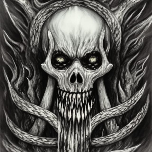 Underwater Lich King Portrait in Dark Fantasy Style