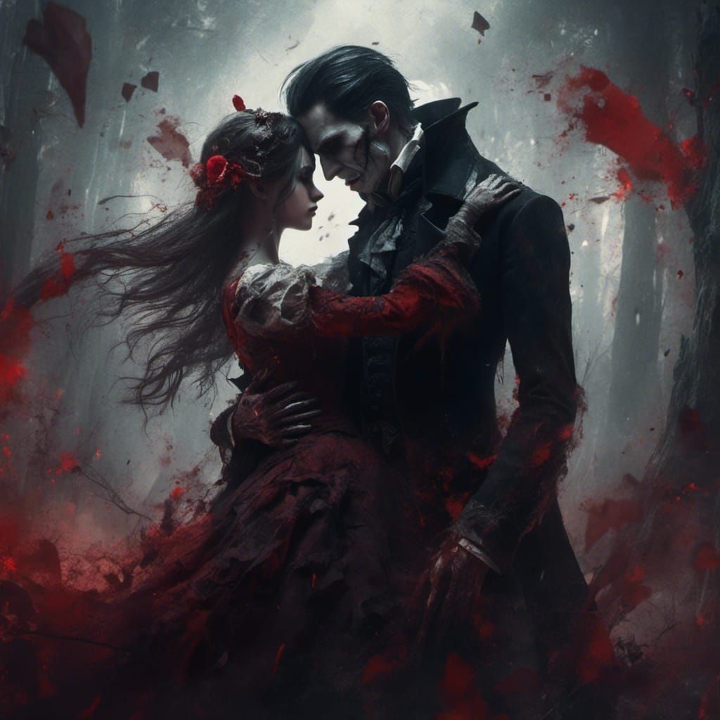 Dracula and Mina: Romantic Anime-Inspired Reunion