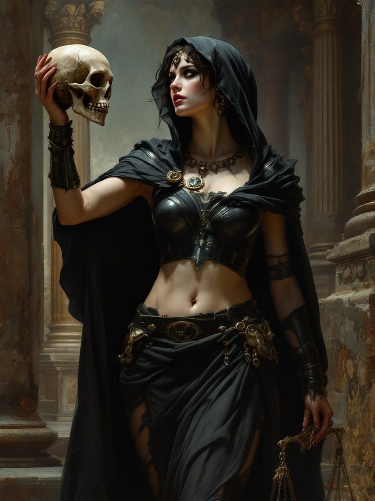 Persephone the dark angel,queen of the underworld...  restricted PRO model on daily challenge