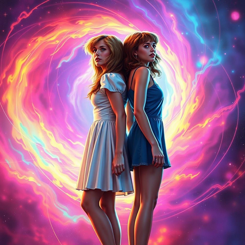 Retro Horror Goddesses in Cosmic Dance