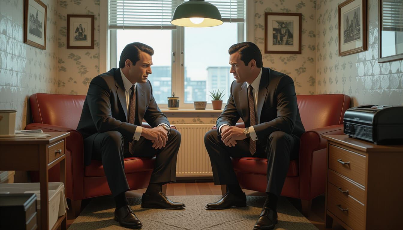 Gangster Roommates Argue in Cluttered Witness Protection Apa...