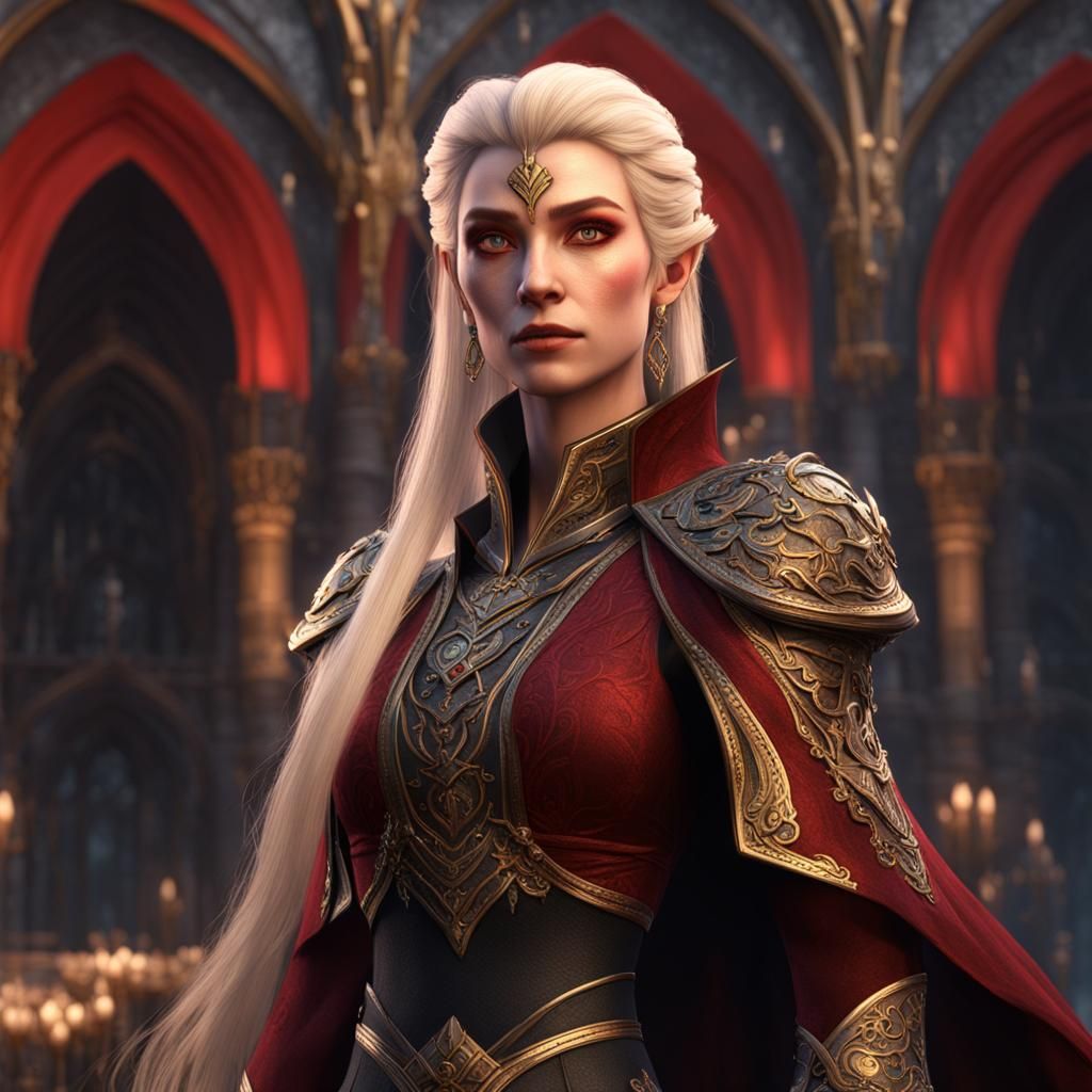 Eladrin Noble in Detailed Matte Painting Style