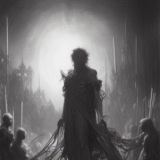 The Scarlet King: A Gothic Horror Illustration