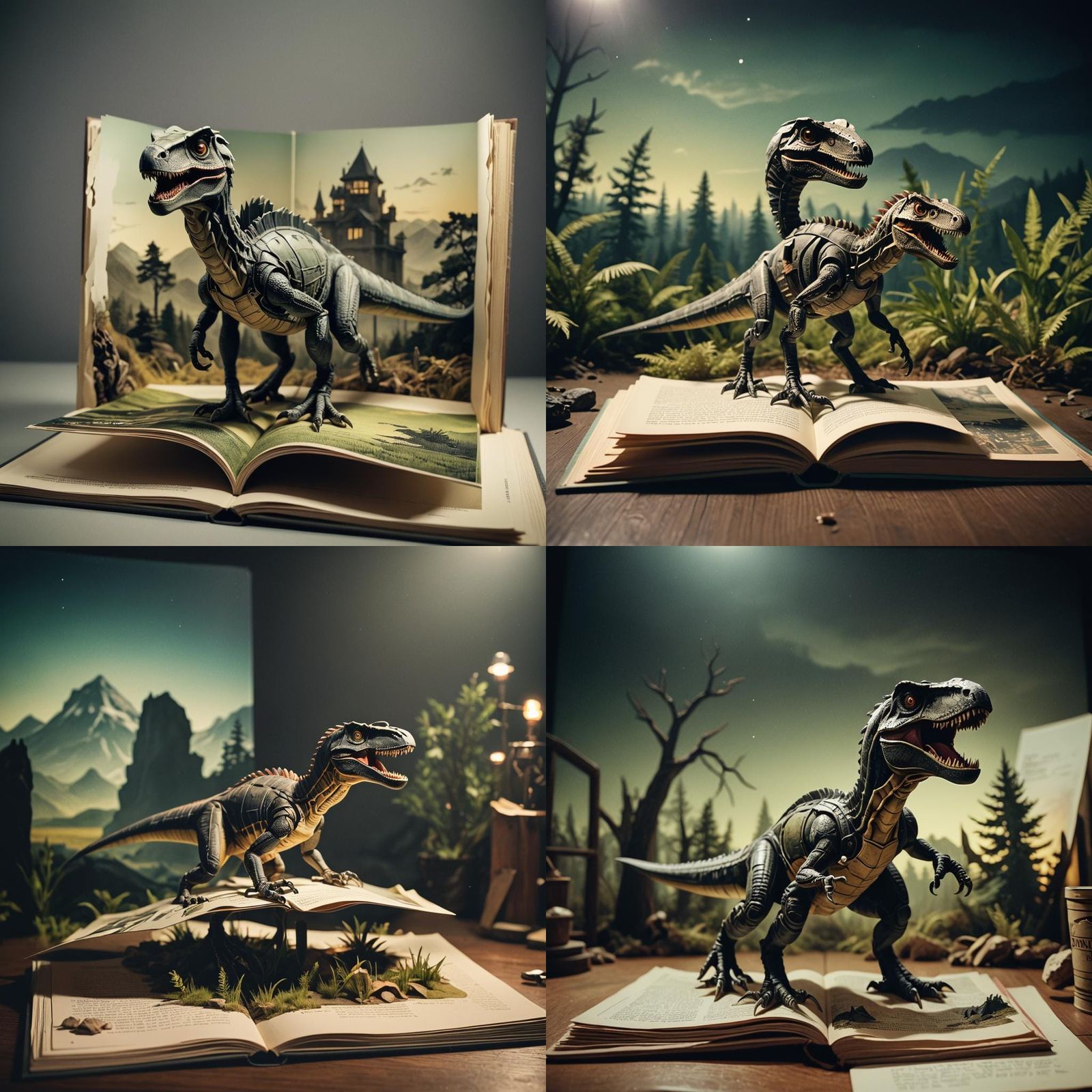 Cinematic Pop-Up Book Still: Film Grain Effect