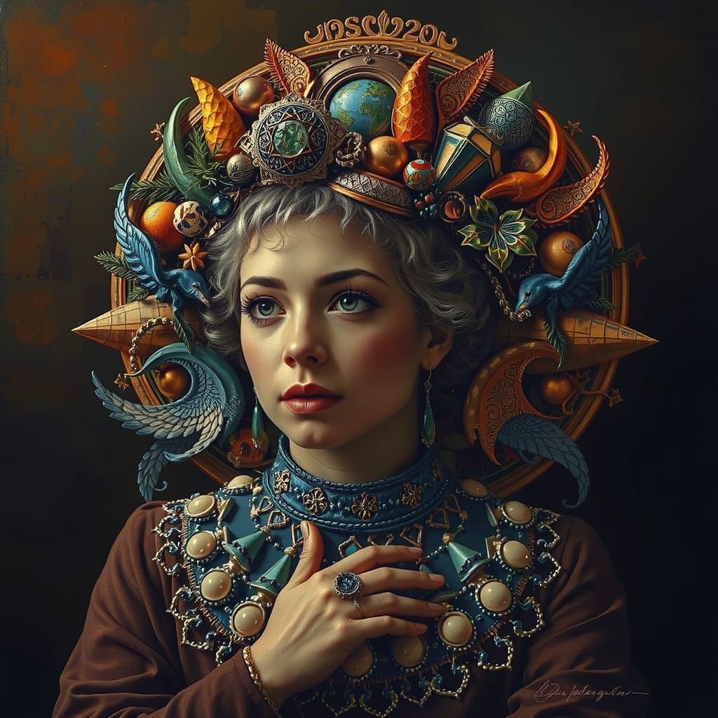 Masterpiece Painting of Beauty and Truth