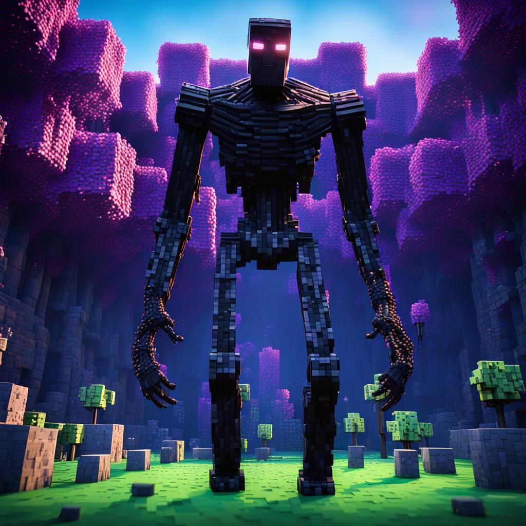 Detailed Enderman Matte Painting in Unreal Engine