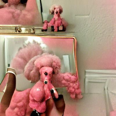 Elegant Pink Poodle Portrait
