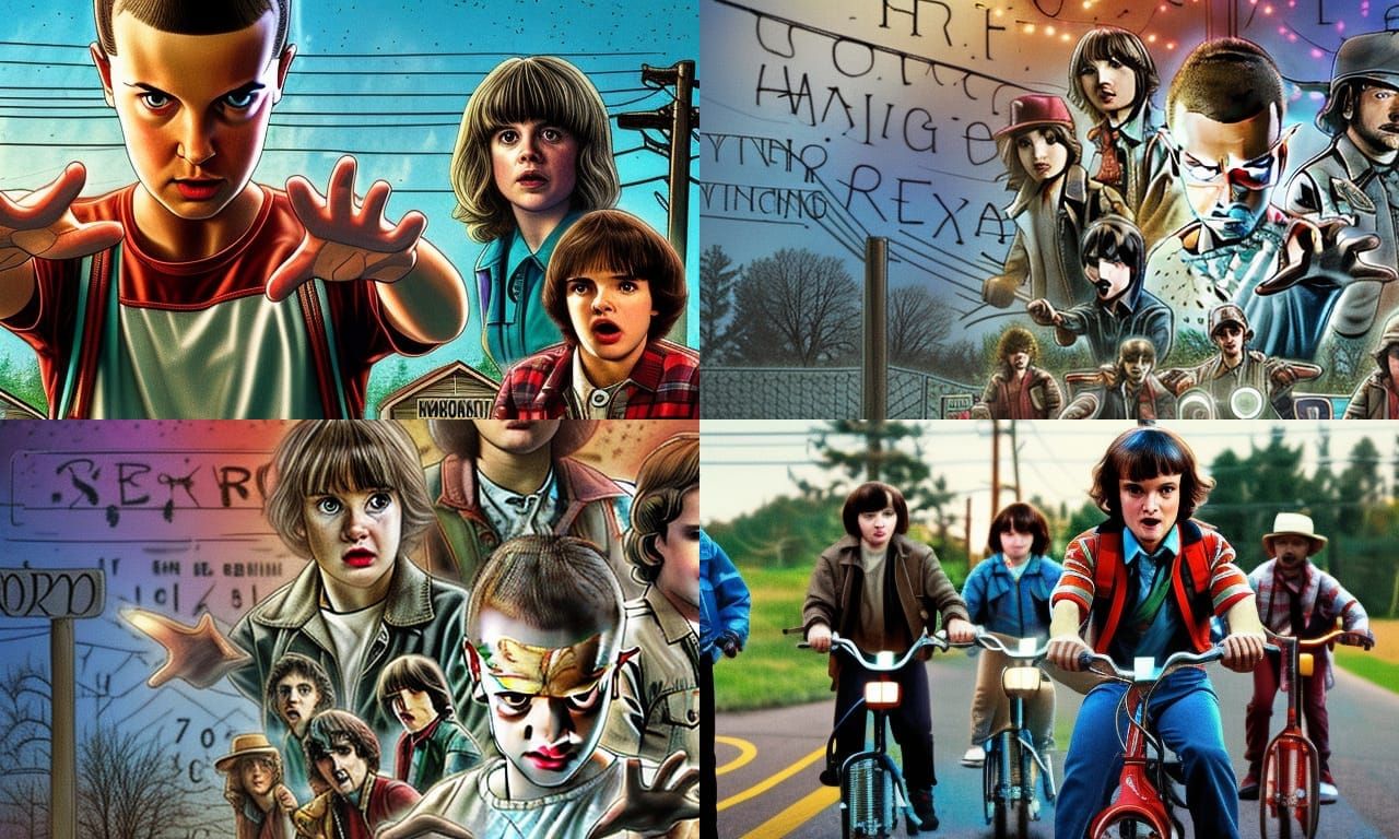 Stranger Things Scene in Spielberg Style