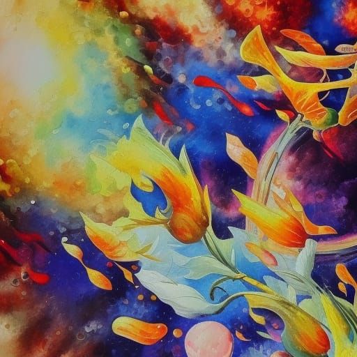 Ethereal Fantasy Gouache Painting in Hyperrealistic Style