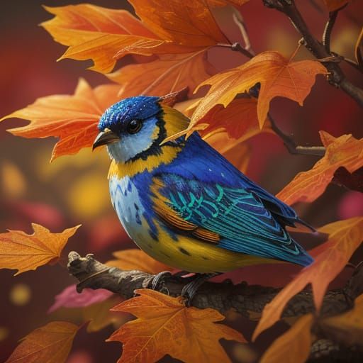 Vivid Miniature Autumn Scenes with Dramatic Lighting