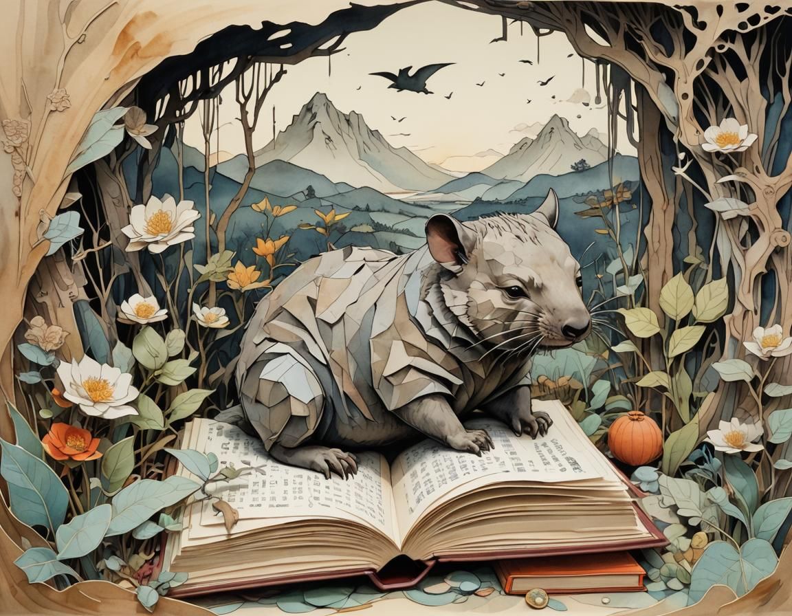 Wombat's Popup Book: A Surreal Watercolor Adventure