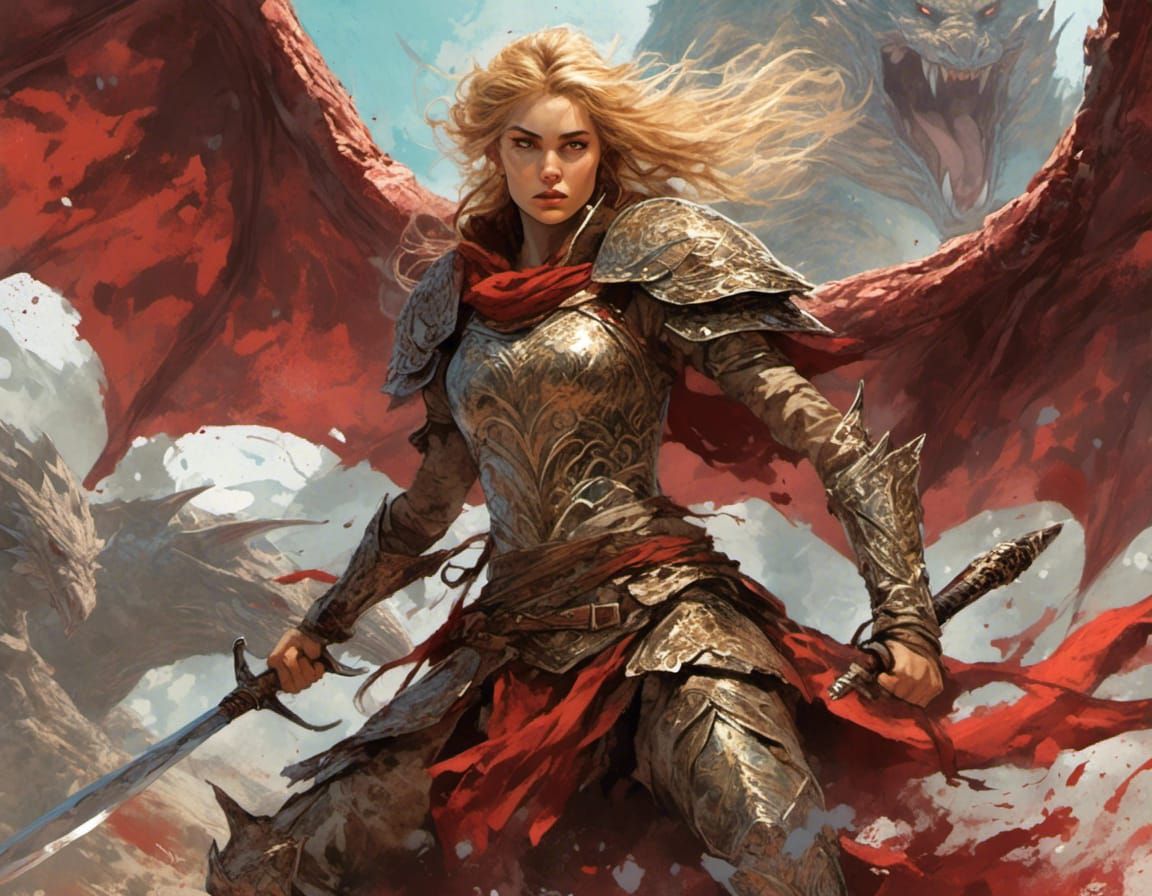 Warrior Princess Rescues Prince From Dragon