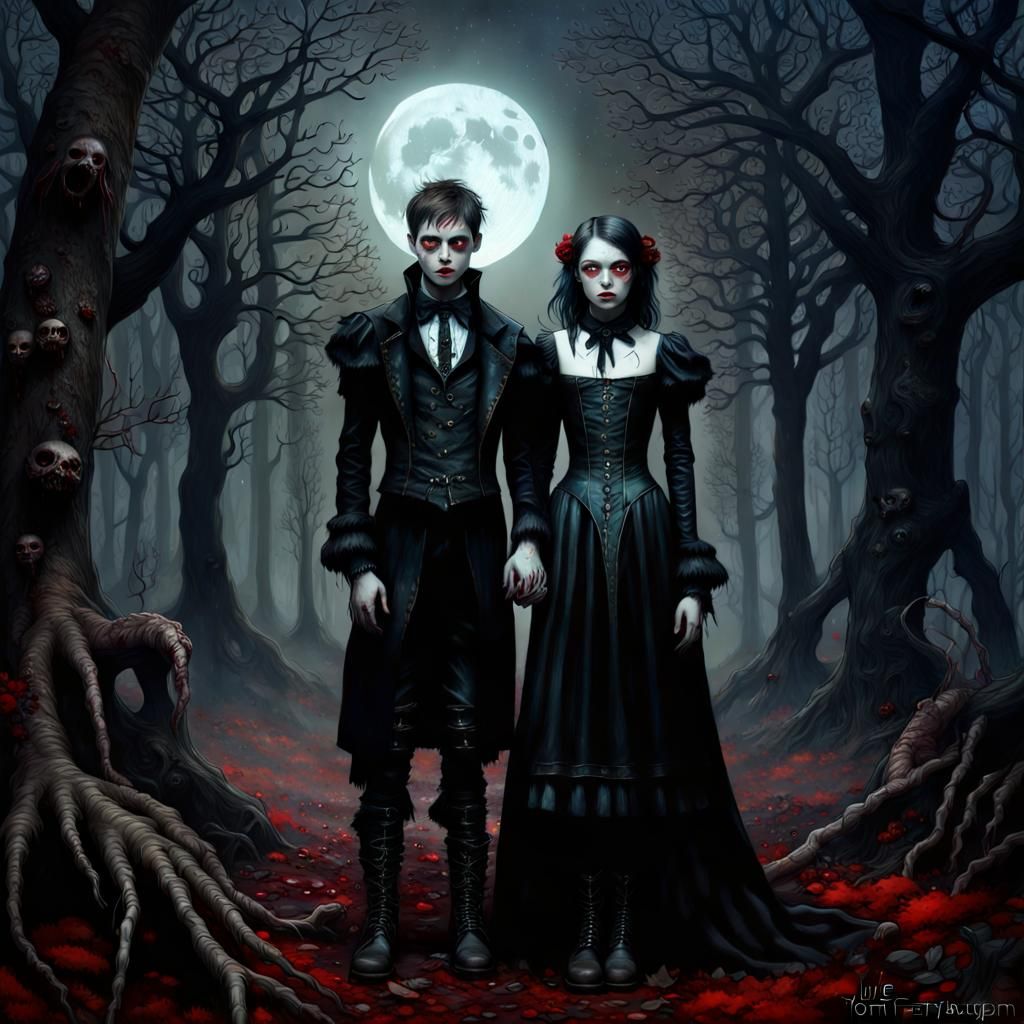 Gothic Zombie hansel and Gretel;
