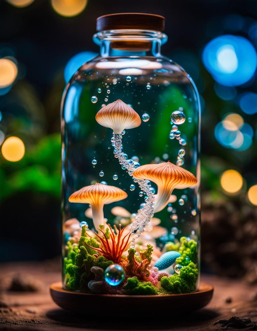 Paradise Island in Genie Bottle, Macro Photography