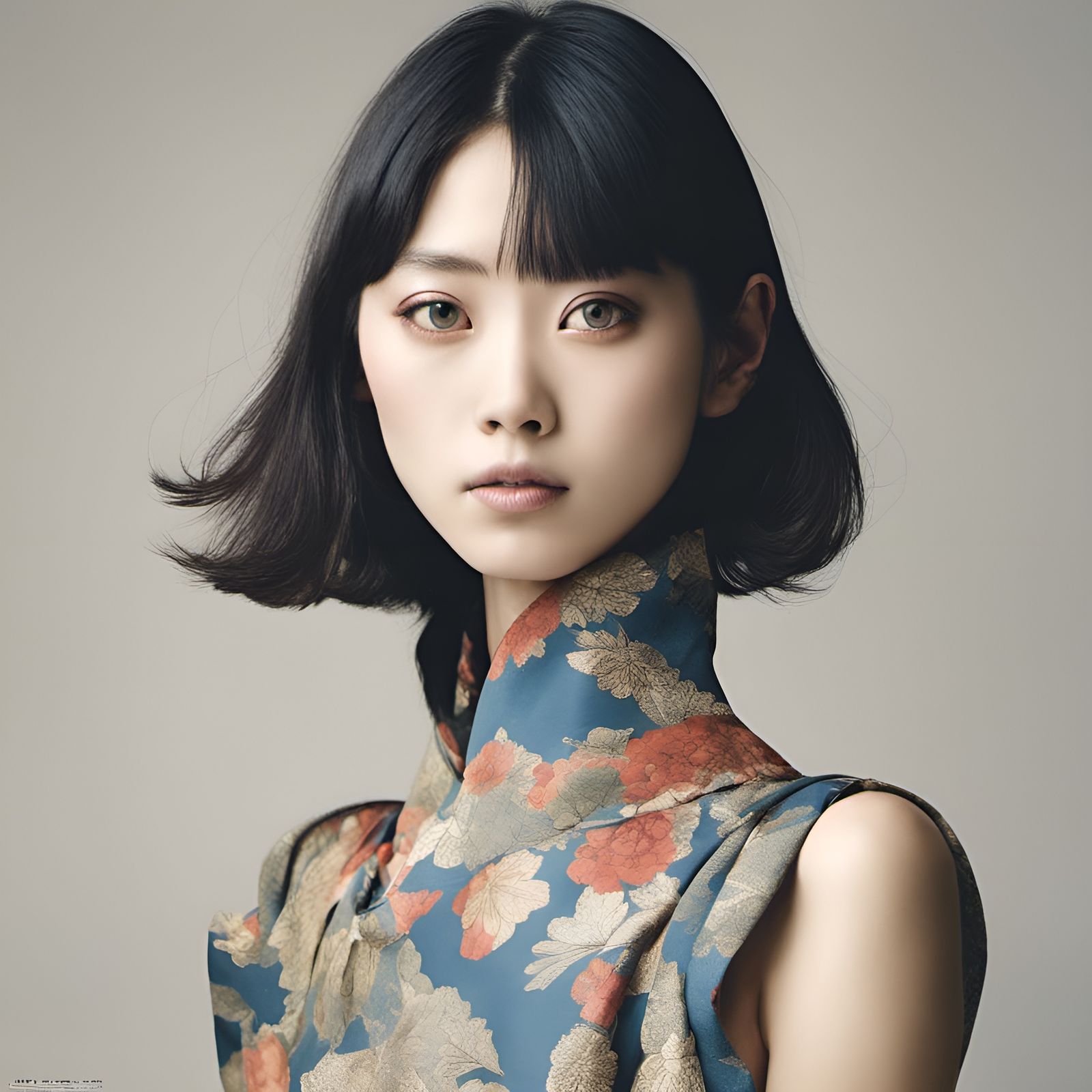 Fashion Portrait of Japanese Woman by Tsuruta