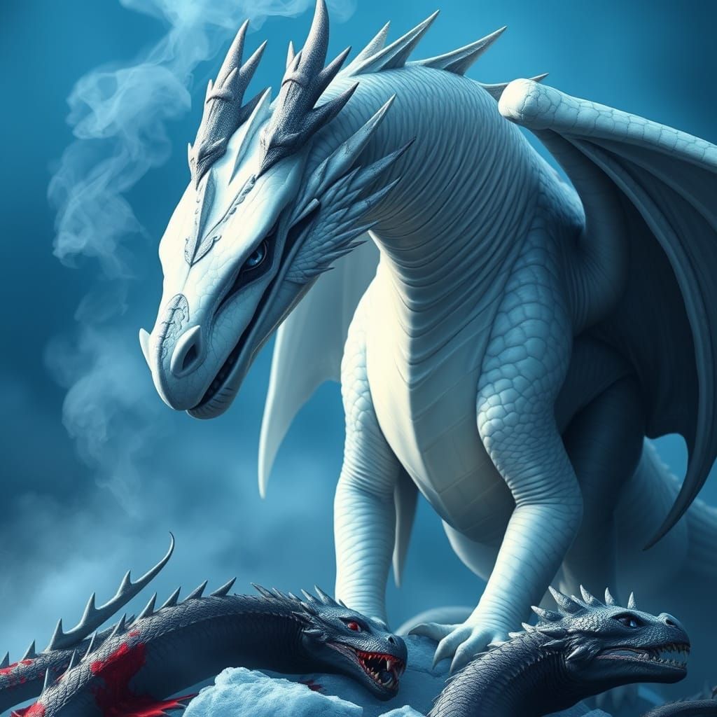 Ethereal Dragon in Icy Despair