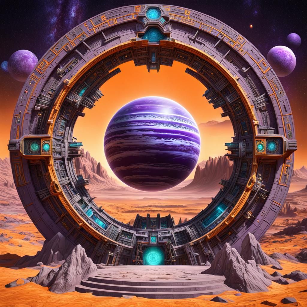 Intricate Stargate Portal on Alien Planet