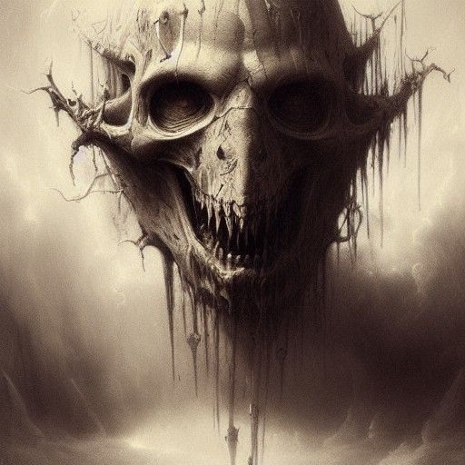 Grim God of Death in Gothic Horror Style
