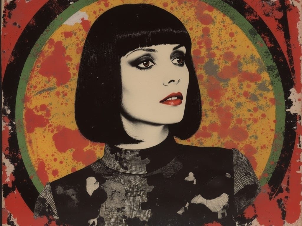 Psychedelic 1960s Fashion Model Photography in Vibrant Autoc...