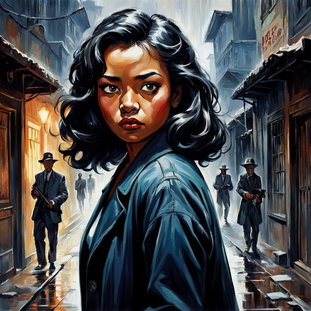 Film Noir Starlet in Peril