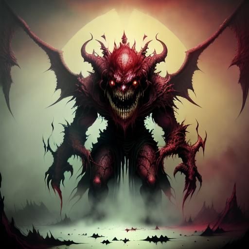 Scary Horror Character in Detailed Matte Painting