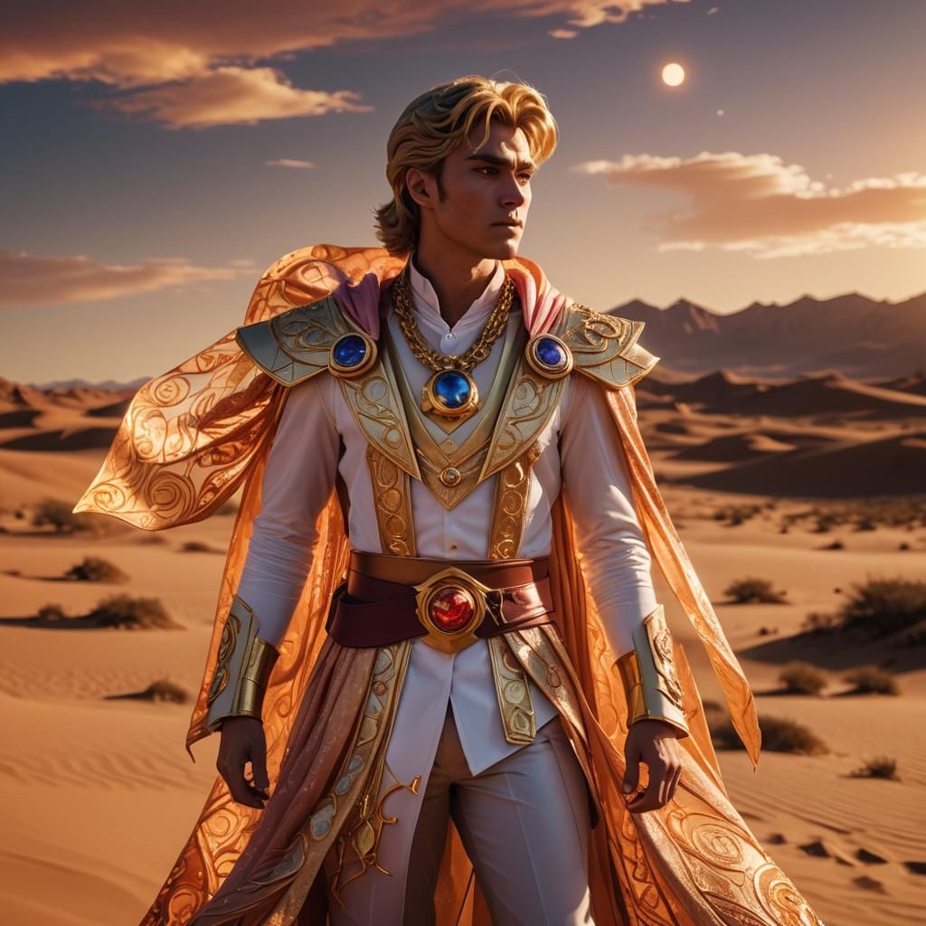 Eorber as Sailor Moon in Mystical Desert