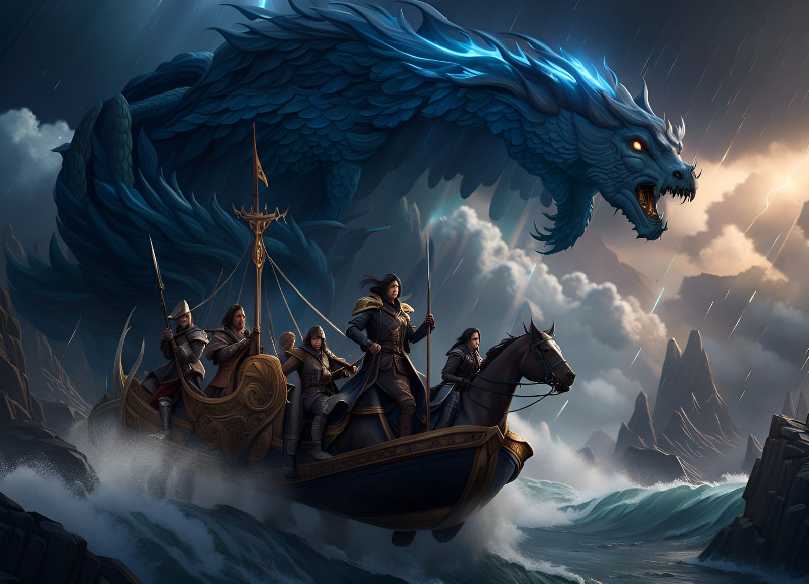 Fantastical Riders on the Storm: Detailed Matte Painting