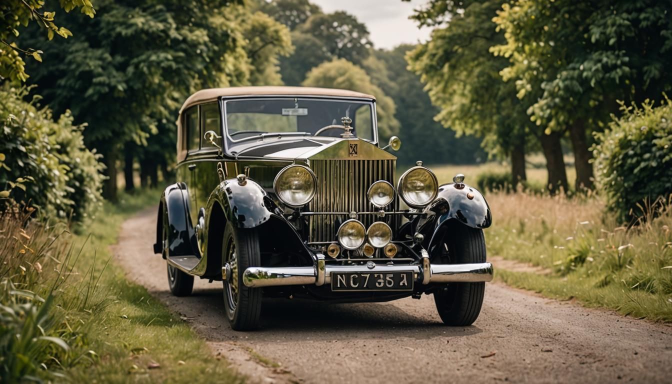 Antique Rolls Royce in Countryside: Professional Photography