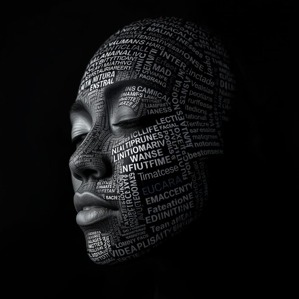 Cryptic Masterpiece of Digital Artistry in Black and White