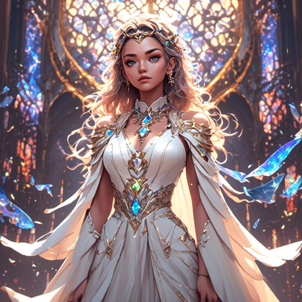 Fantasy Healer Portrait in Detailed Matte Painting Style