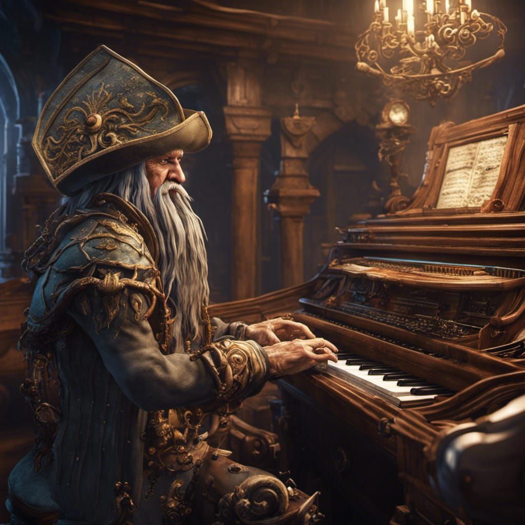 Davy Jones Plays Organ: 3D Cinematic Render