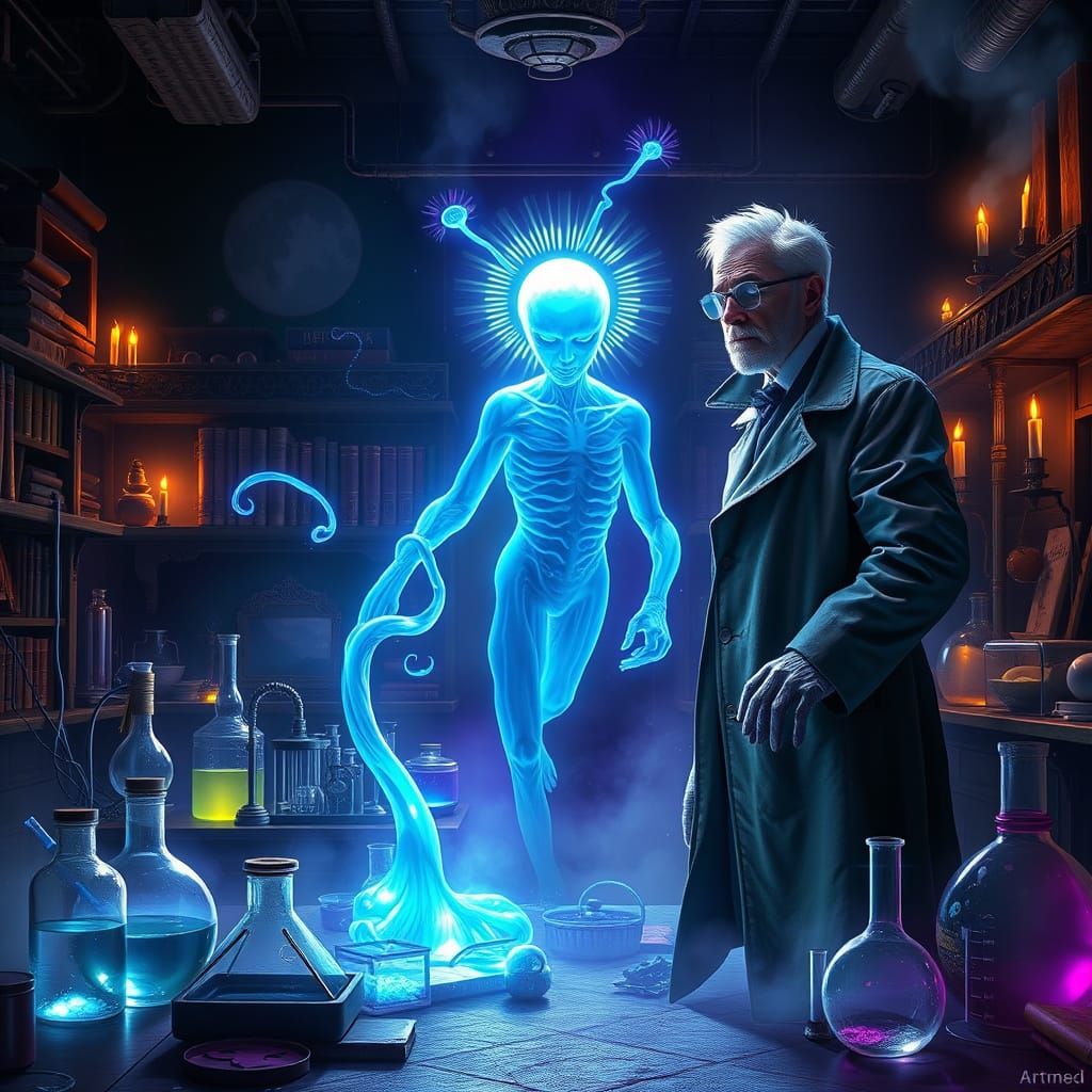 Mad Scientist Witnesses Birth of Otherworldly Slime in Dark ...