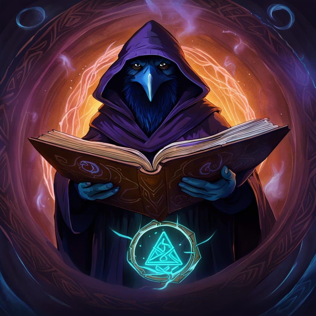 Kenku Spellcaster with Elemental Runes