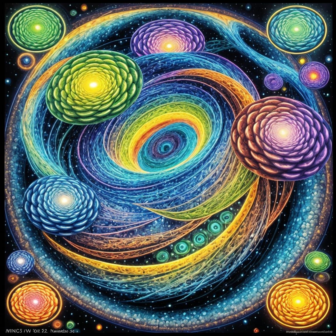 Psychedelic Surrealism with Volumetric Lighting in 8K