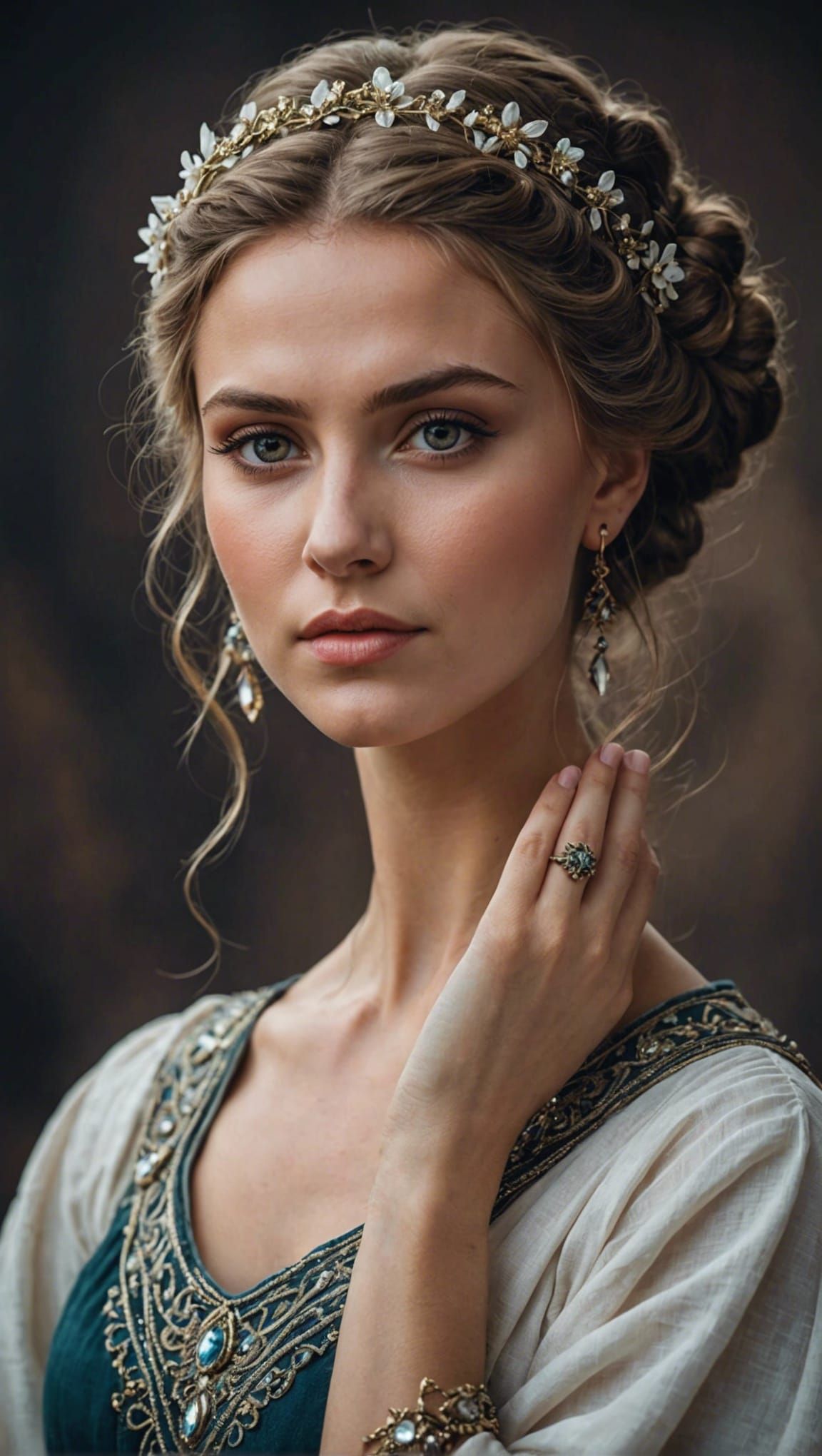 Emotional Slavic Goddess Vesna with an Elegant Look