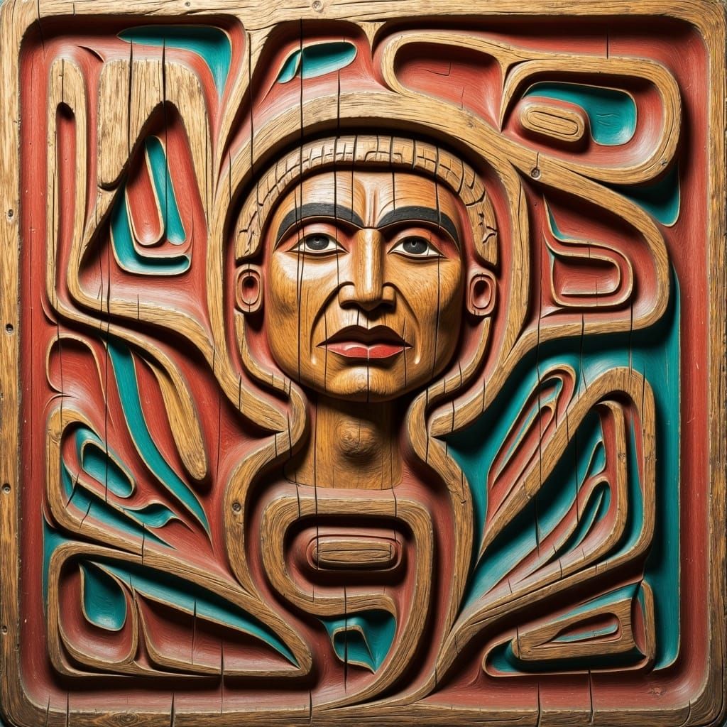 Weathered Wood Carving: Joy in Pacific Northwest Style