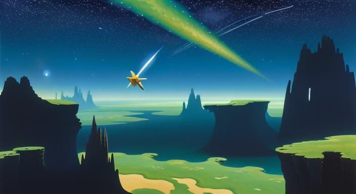 Shooting Star with 3D Shading