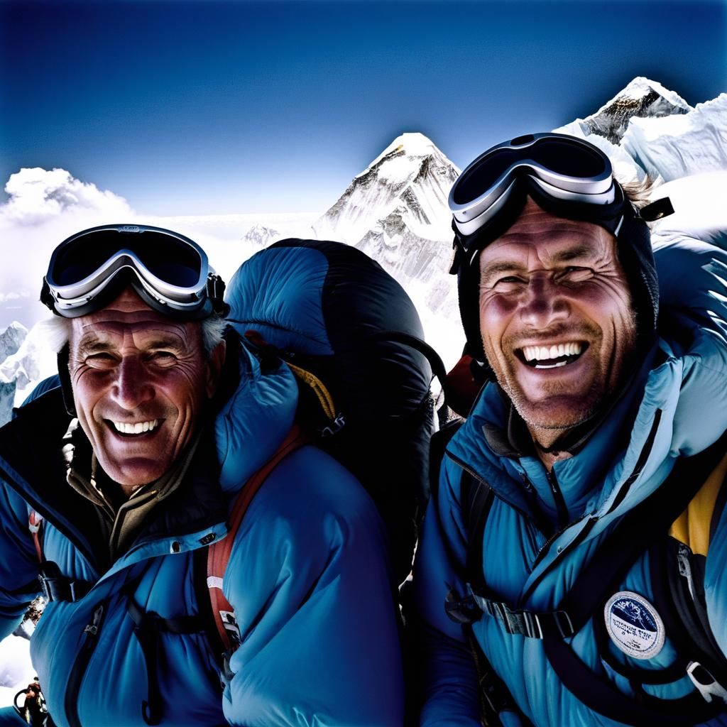 Everest Summit: A Hyperrealistic Mountain Portrait