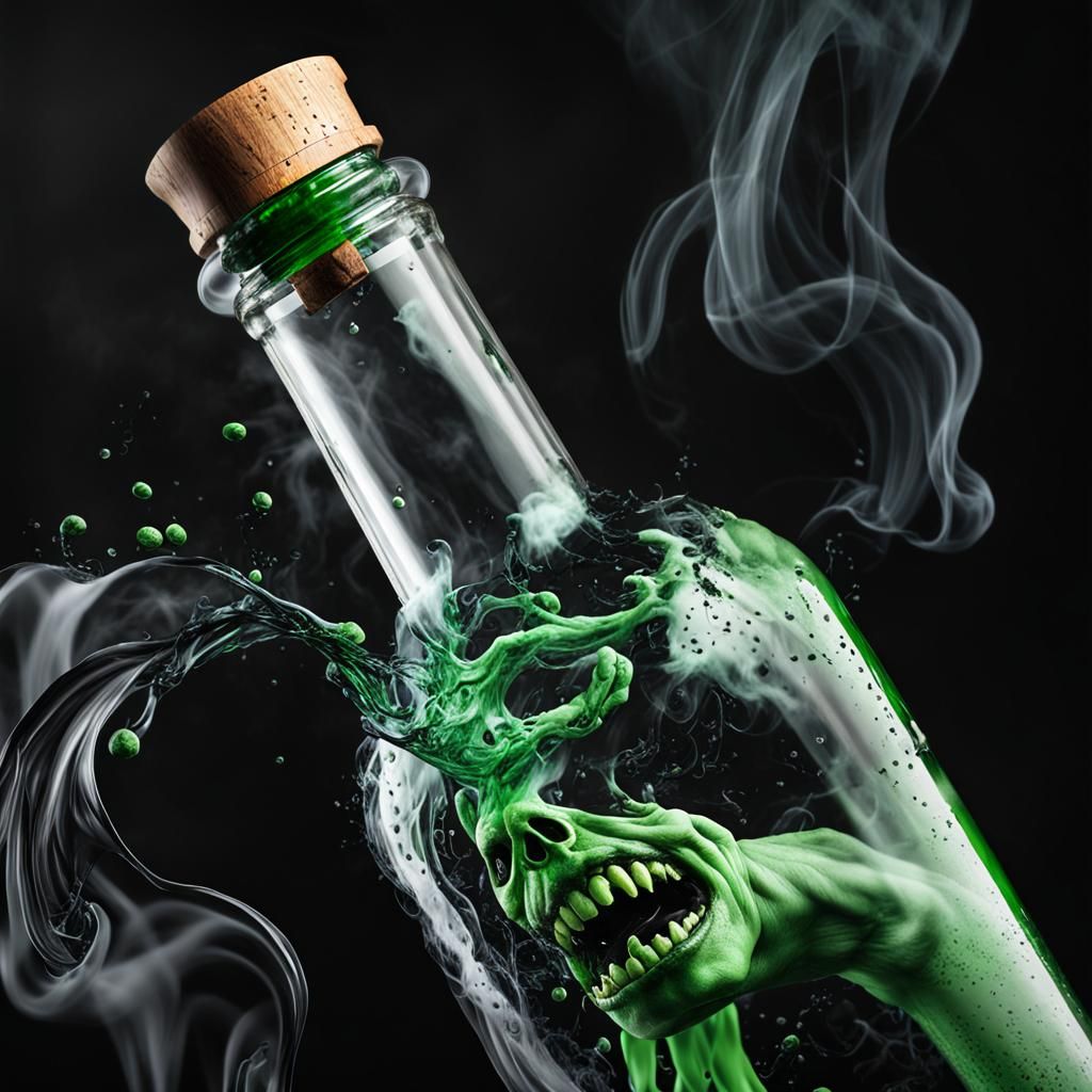 Ghouls Unleashed: Hyperrealistic Splash Art