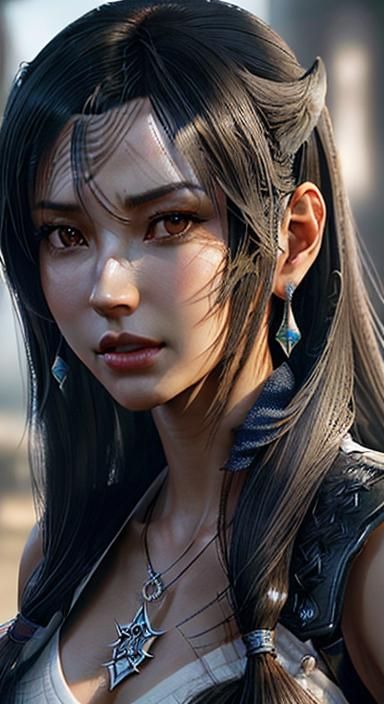 Intricate and Detailed (front close-up portrait:1.8) of beau...