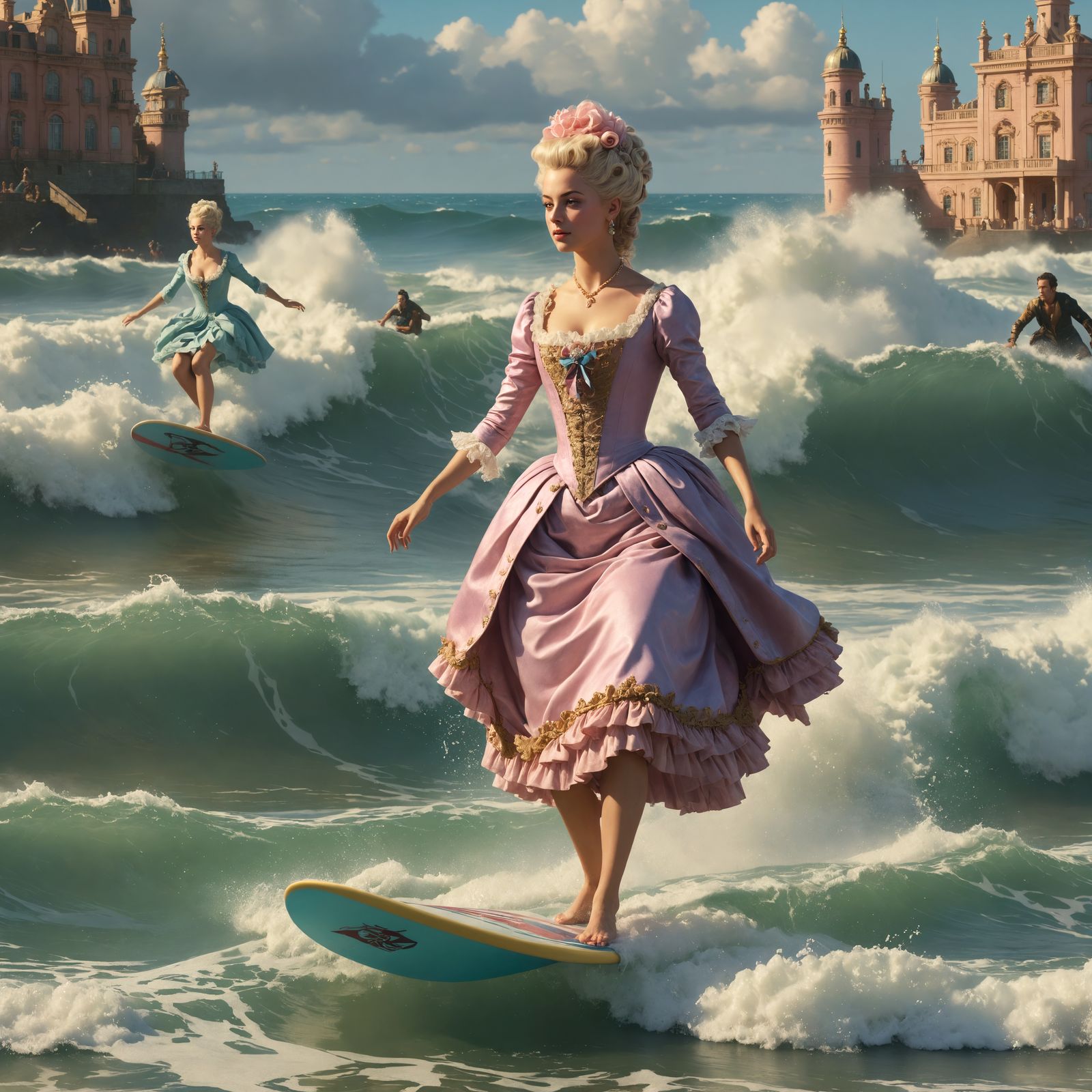 Marie Learns to Surf